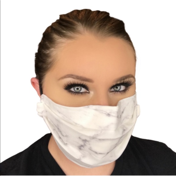 3 LAYER Face Mask has Nose Guard w discount ship - Picture 2 of 2